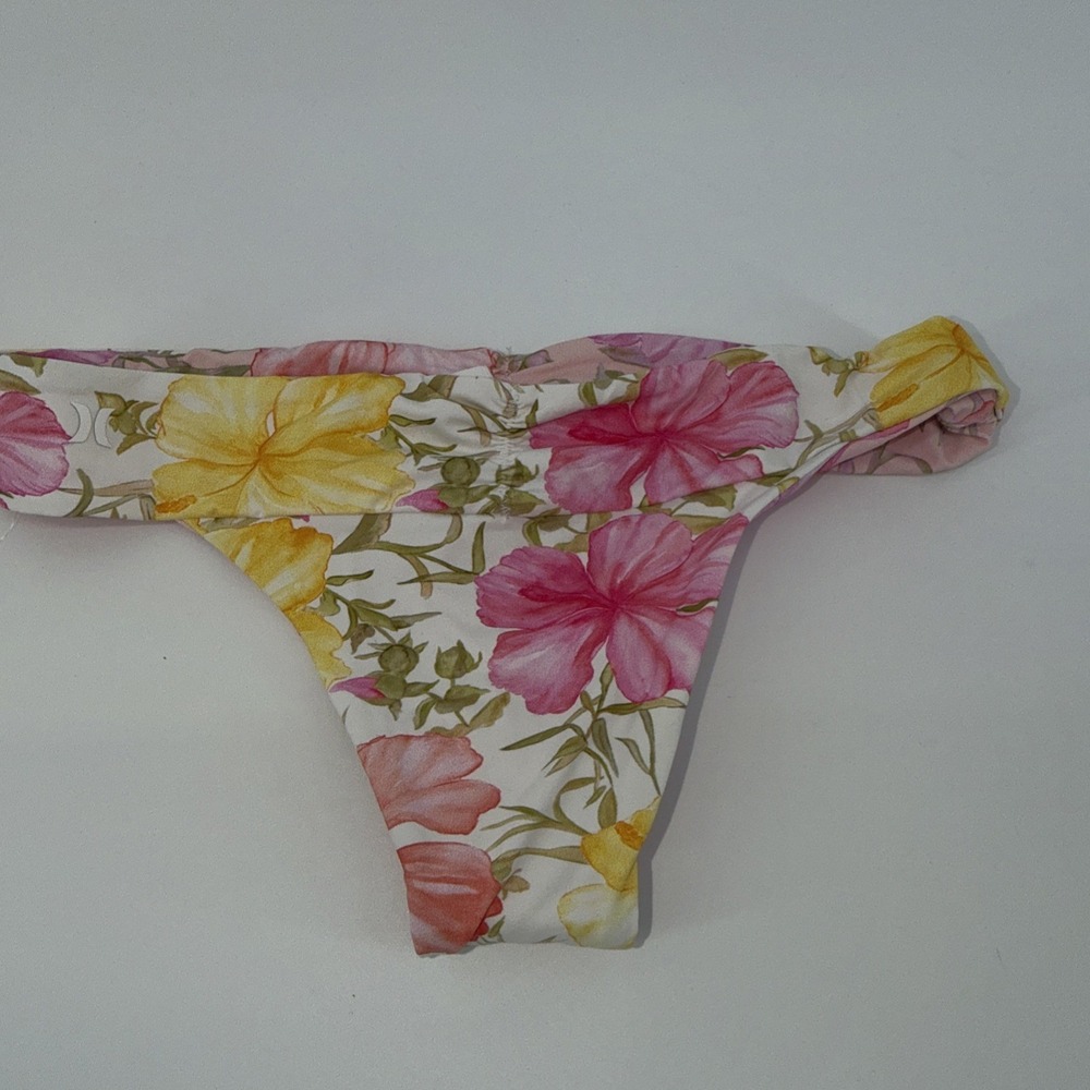 Hurley x Love Shack Fancy Women's SM Hibiscus Reversible Cheeky Hipster NEW - Picture 3 of 4
